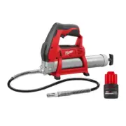 MILWAUKEE M12 12-Volt Lithium-Ion Cordless Grease Gun with M12 12-Volt Lithium-I