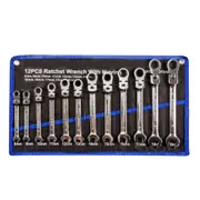 Flexible Ratcheting Spanner Chrome Set 8mm-19mm - 12pcs