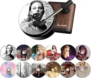 Car Air Freshener, Air Freshener, Car Record Player Ventilation Clip, Album Cover Record Player Clip, with 1 players and 12pcs Aromatherapy Tablets, Music Gifts For Singer Fans