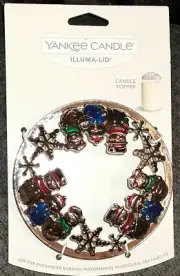 Yankee Candle Illuma Lid Candle Topper SNOWMEN Snowman Family NEW On Card