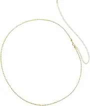 [LIFKOME] Stylish Single-layer Waist Chain Fashion Metal Bead Tassel Chain Accessory