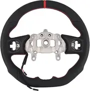Steering Wheel, Compatible with JL JLU 2018‑2021, Nappa Leather Wheel Replacement, Perforated Grip Steering Wheel