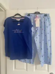 Peter Alexander Ladies Pyjama Set Playful Cats 3/4 Pants Large
