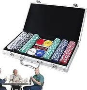 Poker Chips | 200-Piece Poker Chips Travel Set with Case,Professional Travel Game for Family Night Party Outdoor Gathering Trip