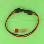 18 Gauge 12" Inch Quick Connect Disconnect SAE Wire Harness, 2 Pin Polarized 12V