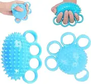 Hand Grip Strength Ball Exerciser Strengthener Rehabilitation Forearm Exercise Ring Strength Trainer Soft Stretchable Finger Wrist Flexibility Exerciser for Yoga Athletes Musicians