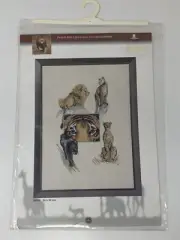 Oehlenschlager OOE-Design 84846 Wildlife Tiger Lion Cross Stitch Pattern Chart