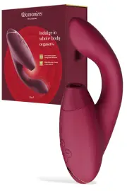 Womanizer Duo 2 Dual Stimulation 8" Clitoral Suction Rabbit Vibrator with Smart Silence & Afterglow
