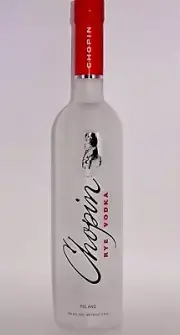 DUMMY CHOPIN RYE VODKA FROSTED GLASS 1 LITER EMPTY PROP DISPLAY BOTTLE