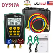 DUOYI 517A Refrigerant Digital Manifold Gauge HVAC Vacuum Temp. Pressure Tester