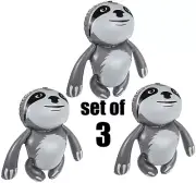 (Set of 3) 24" Gray Sloths Monkey Inflatable - Inflate Up Toy Party Decoration