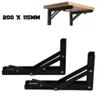 User Friendly Folding Bracket Table Shelf Motorhome Caravan Black Finish
