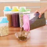 Plastic Kitchen Rice Cereal Bean Dry Food Storage Dispenser Container Lid Sealed