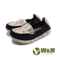 在飛比找momo購物網優惠-【W&M】女 彩色玻璃畫布風氣墊感彈力休閒鞋 女鞋(深藍)