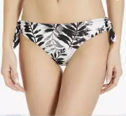 Splendid Bikini Bottom Size Medium Adrift Retro Side Tie Black White