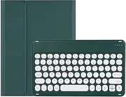 Cute iPad 9th 8th 7th Generation Keyboard Case Round Key iPad Air 3rd Gen iPad Pro 10.5 inch Removable Bluetooth Keyboard Cover with Pencil Holder (Dark Gree)