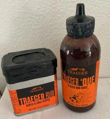 Traeger Garlic And Chili Pepper Rub & Traeger Classic BBQ Sauce Duo.