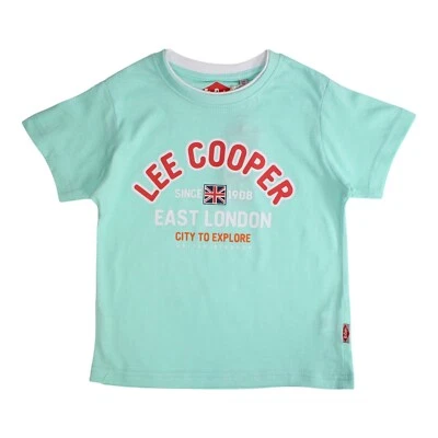 Shirt Boy Lee Cooper. Sleeves Courtes. Color Vert. Gift for Child Kids