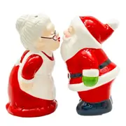 Collectable Novelty Kitchen Dining Mr & Mrs Claus Salt and Pepper Set