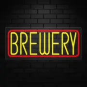 Brewery Neon Sign for Retail Displays | LED Flex Neon | 30"W x 12"H x 1"D