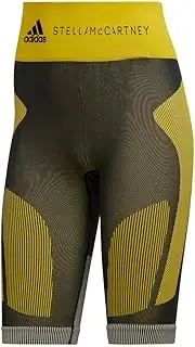 [adidas] Truestrength Seamless Cycling Tights HI6048 Black/Yellow/Clear Onix XL