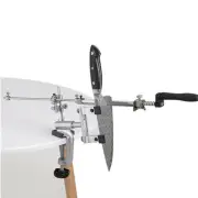RX-009 Professional Knife Sharpener with 4 Whetstones Dual Clamps 360° Rotation Flip Design Fixed-Angle Stainless Steel