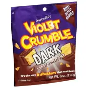 Violet Crumble Candy Dark Chocolate Cubes Bites 6.0 oz (Pack of 8)