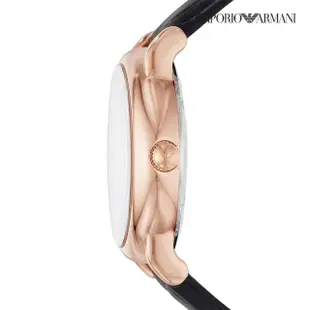 【EMPORIO ARMANI 官方直營】Luigi 質感鏤空機械錶 黑色真皮錶帶 手錶 43MM AR60007