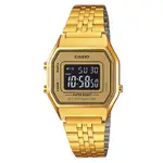 CASIO 經典復古數字型電子錶(LA680WGA-9B)-金色X黃框黑面/28.6MM