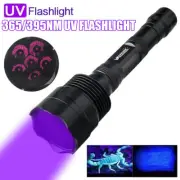60W UV Light Blacklight 365/395nm 6-core LED Flashlight Profession Inspect Torch