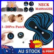20 Pcs Mini Electric Neck Back Massage Pad EMS Cervical Massage Patch Relief Pai