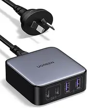 UGREEN 65W USB C Charger, 4 Ports Nexode GaN II Charging Station, Fast Laptop Power Adapter for iPhone 16 Pro Max/15/14, Galaxy S24 Ultra, Pixel 9/8, iPad, MacBook Pro, Steam Deck, Laptops, Tablets