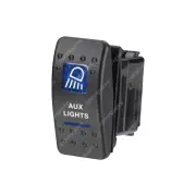 Narva Illuminated Off/On Sealed Rocker Switch Blue Aux Lights Symbol 12V 63144Bl