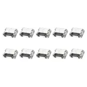 USB Socket Female DIP 5 Pins Connector 1A 30V 5.9mm/Silver Black/30 Pcs