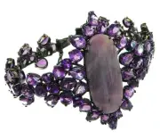 Dolce Vita - Precious Natural 102.5 carat Ruby Amethyst black rhodium over .925