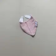 Organic Cotton Bandana Dribble Bib - Dusty Pink