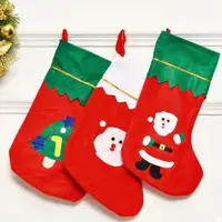 在飛比找松果購物優惠-禮物襪 聖誕襪(絨布) 聖誕節 耶誕節 禮物裝飾襪 耶誕襪 
