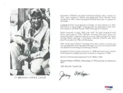 JEREMIAH O'KEEFE SIGNED 8X10 (D) PSA DNA AC42802 WWII ACE 7V