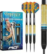RED DRAGON Peter Wright Snakebite World Champion 2022 Darts Set - 21 Gram Brass Edition Including Flights and Stems