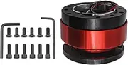Fruusv Quick Release Steering Wheel Kit,Race Steering Wheel Quick Release Adapter | Removable Compact Adapter Adjustable Replacement for Racing Automotive Drift Car Boat Adventure