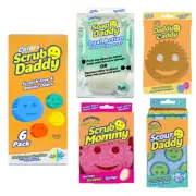 Scrub Daddy 5PK Cleaning Sponge Daddy Caddy Scrub Mommy Soap Daddy Scour Daddy
