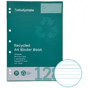 Studymate A4 70gsm PP Cover Exercise Book 128 Page Recycled