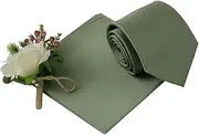 [DQT] Twill Wedding Tie and Pocket Square Set for Men