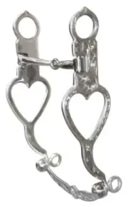 Showman 5.25" Stainless Steel Snaffle Bit with Open Heart Cheeks! FREE SHIPPING!