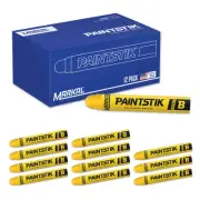 Markal 80221 B Paintstik Solid Paint Ambient Surface Marker, Yellow, 11/16" x...
