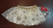 Girls Holiday Time Sparkly Mesh Skirt Christmas Clothing Size 3-6 Months NWT