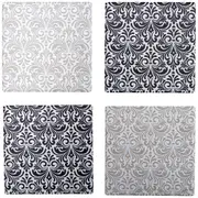 4pc LVD Resin Coasters Textured Pattern Mat/Pad Home/Kitchen Decor 9.5cm Sqr