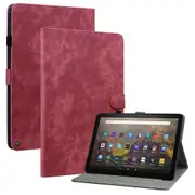 For Amazon Fire Hd 10 (2021) / Fire Hd 10 Plus (2021) Stand Card Holder Leather Tablet Case Cute Tiger Pattern Imprinted Shockproof Cover
