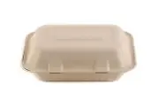 [50 Pack] 9x6x3 Single Compartment Compostable ClamShell Take Out Food Container