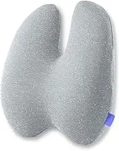 AOTORIM Extra Dense Lumbar Pillow - Patented Ergonomic Multi-Region Firm Back Support for Lower Back Pain Relief - Lumbar Support Cushion w/Strap for Office Chair, Car, Sofa, Plane